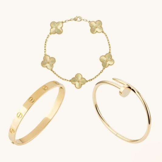 3-Teiliges Armband-Set - Gold