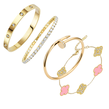 4-teiliger Armband-Set - Gold
