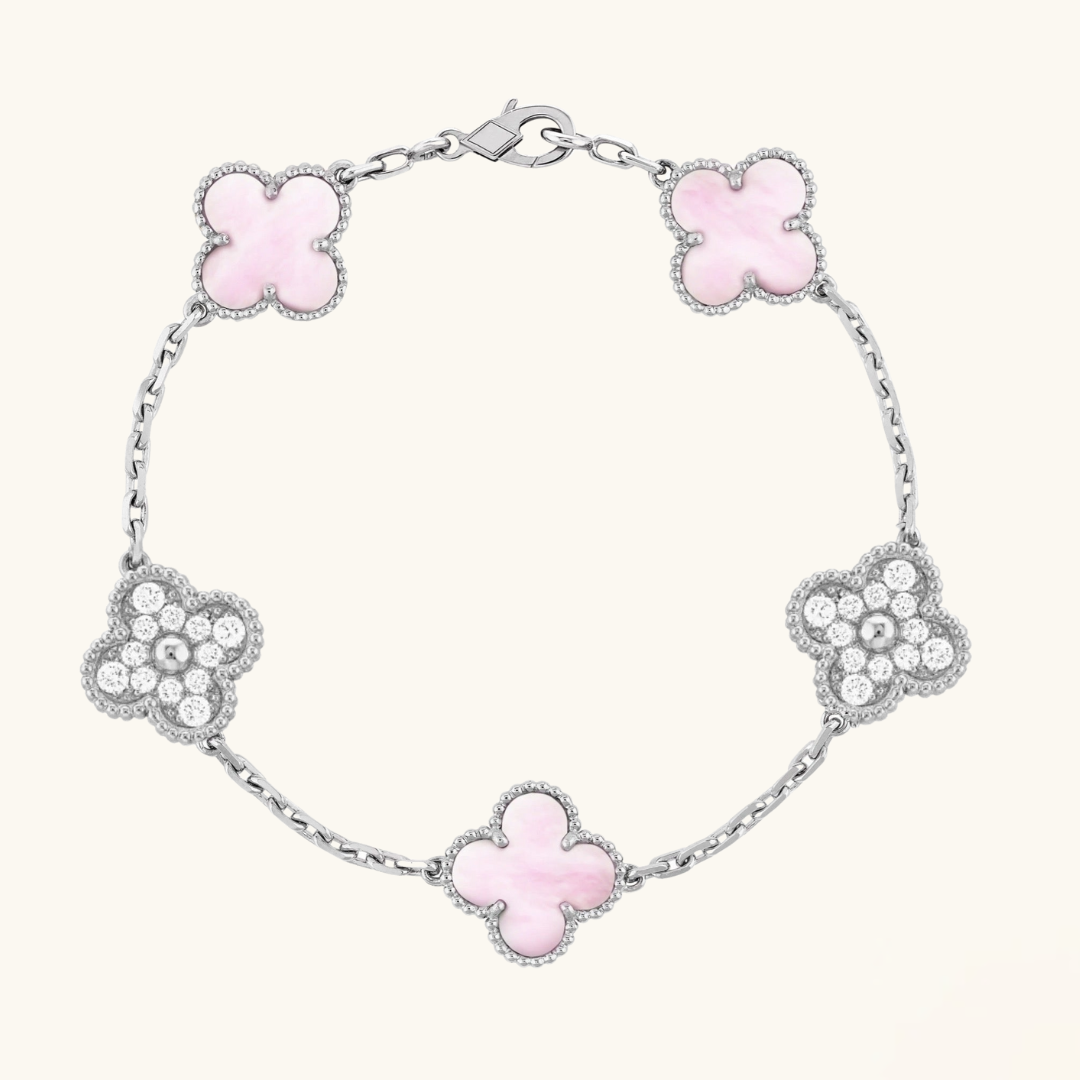 CLOVER | Pink/Silber Armband Prestige