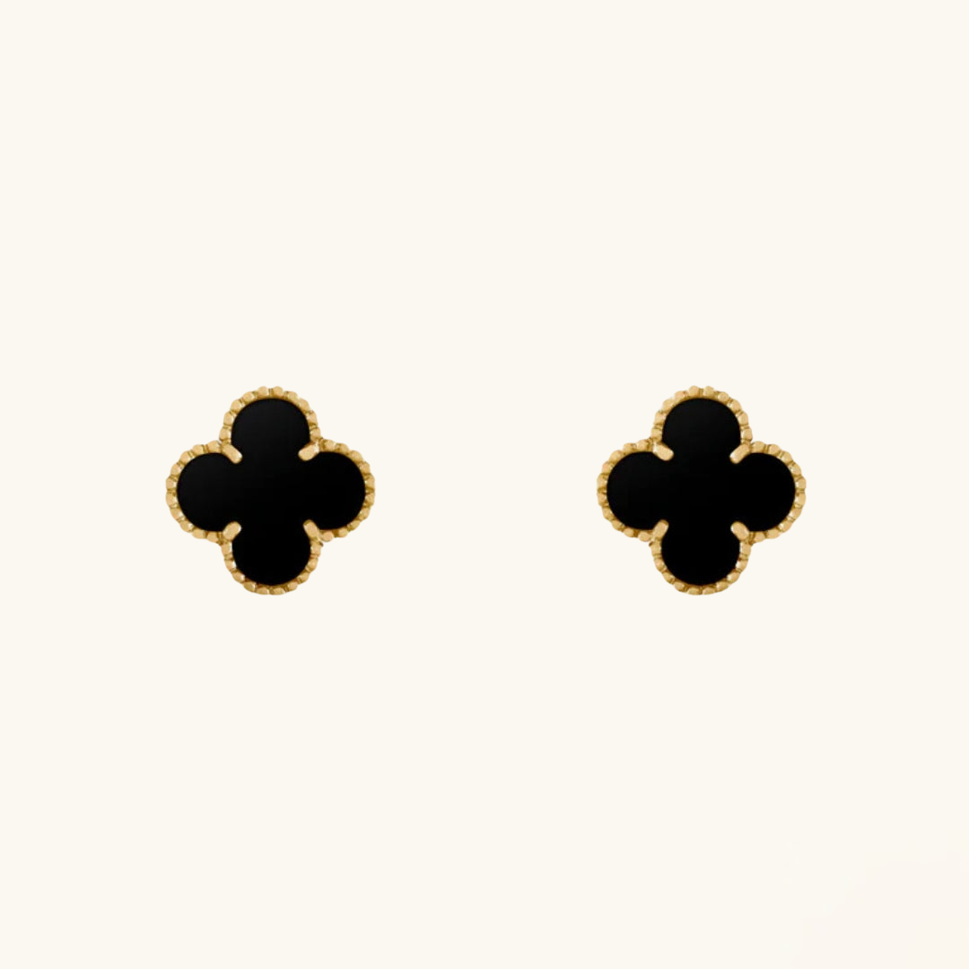 CLOVER | Schwarze Ohrringe