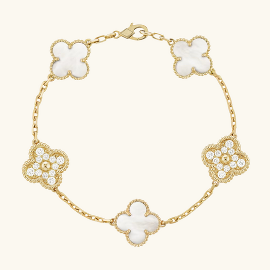 CLOVER | Golden Weißes Prestige-Armband
